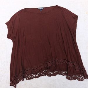 🦋 Freshman Burgundy short sleeve blouse
